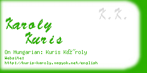 karoly kuris business card